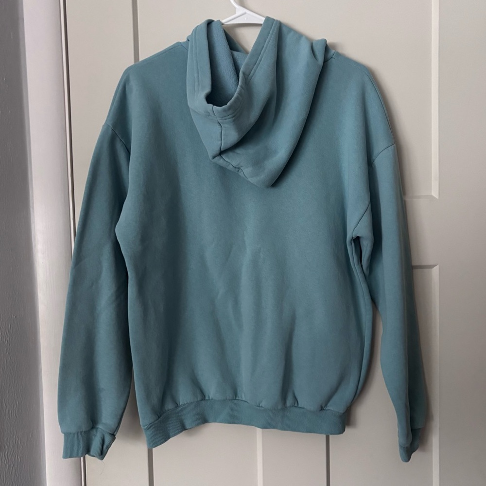 Prettylittlething Teal Fleece Hoodie View 4